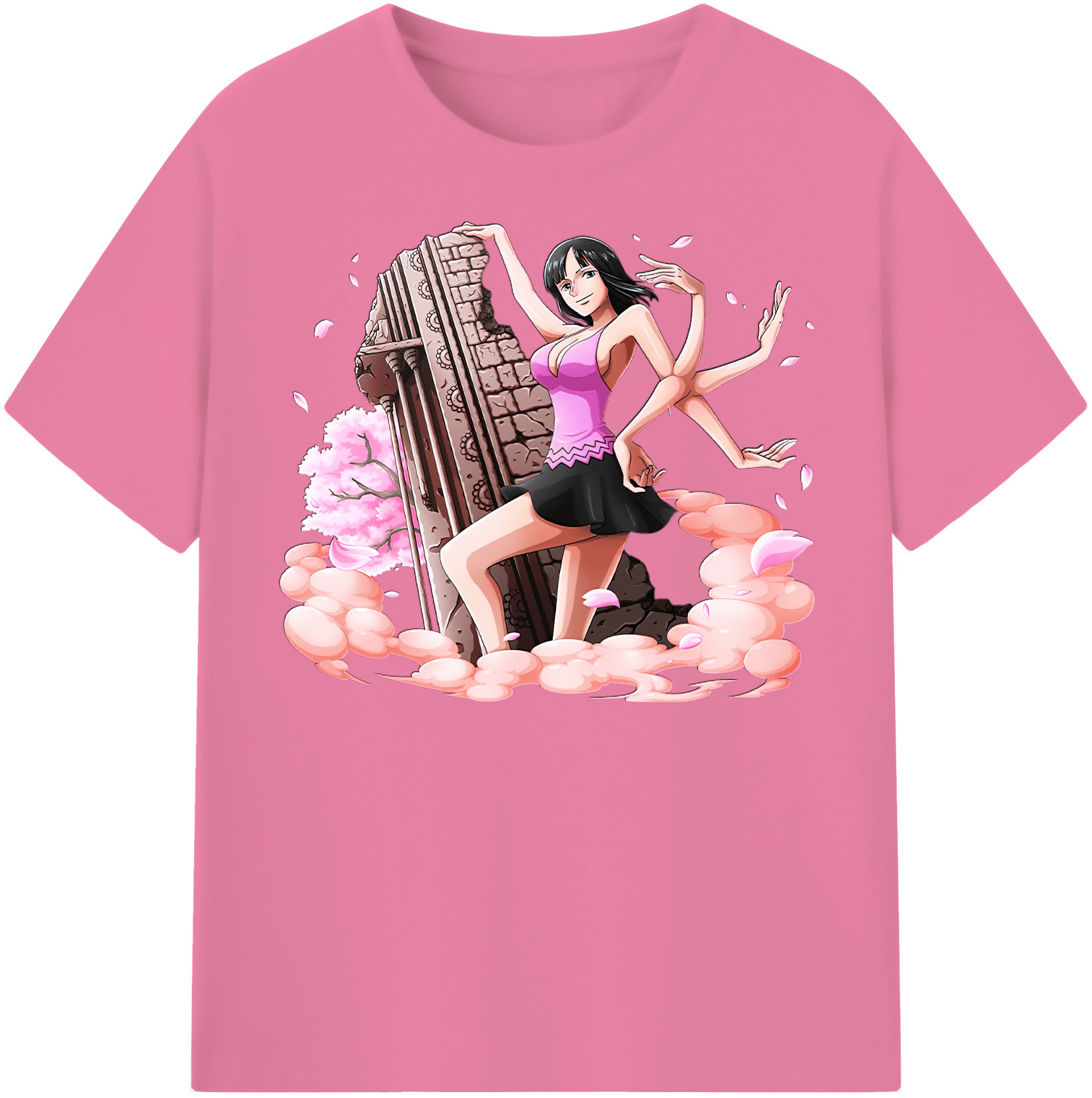 ワンピース ニコ・ロビン ONE PIECE Nico Robin 綿100％半袖Tシャツ（フロントプリント）